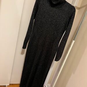 Lurex Knit Black Dress, Sisley